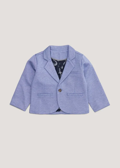 Boys Mini Me Blue Smart Jersey Blazer (9mths-4yrs) - 2-3 Yrs Image 1