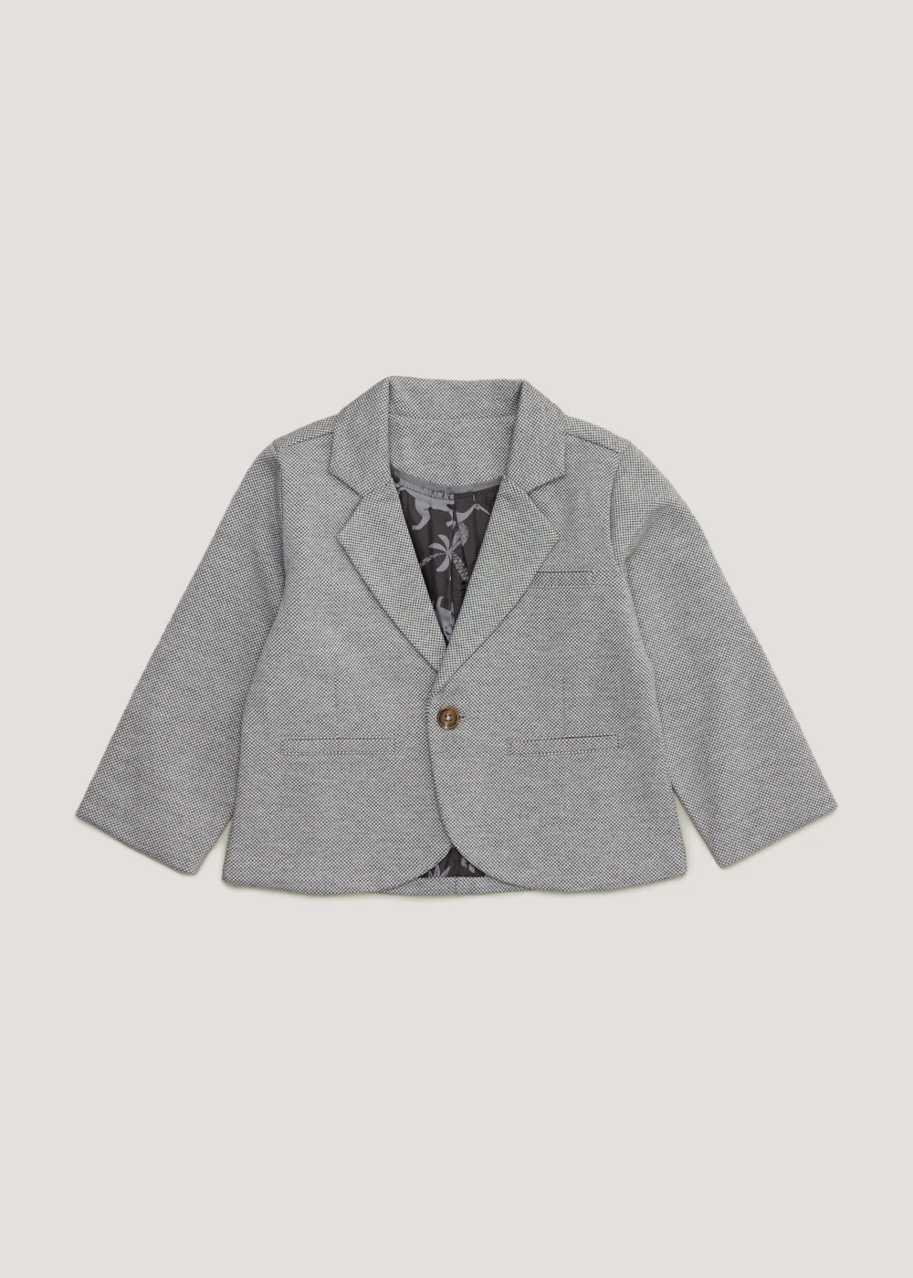 Boys Mini Me Grey Smart Jersey Blazer (9mths-4yrs) - Age 18 - 23 Months Image 1