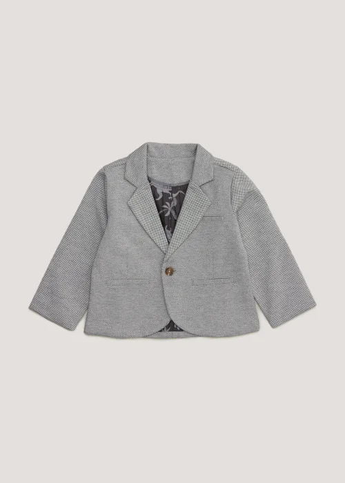 Boys Mini Me Grey Smart Jersey Blazer (9mths-4yrs) - Age 18 - 23 Months Image 1