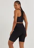 Souluxe Black Ruched Sports Shorts - 8 Image 2