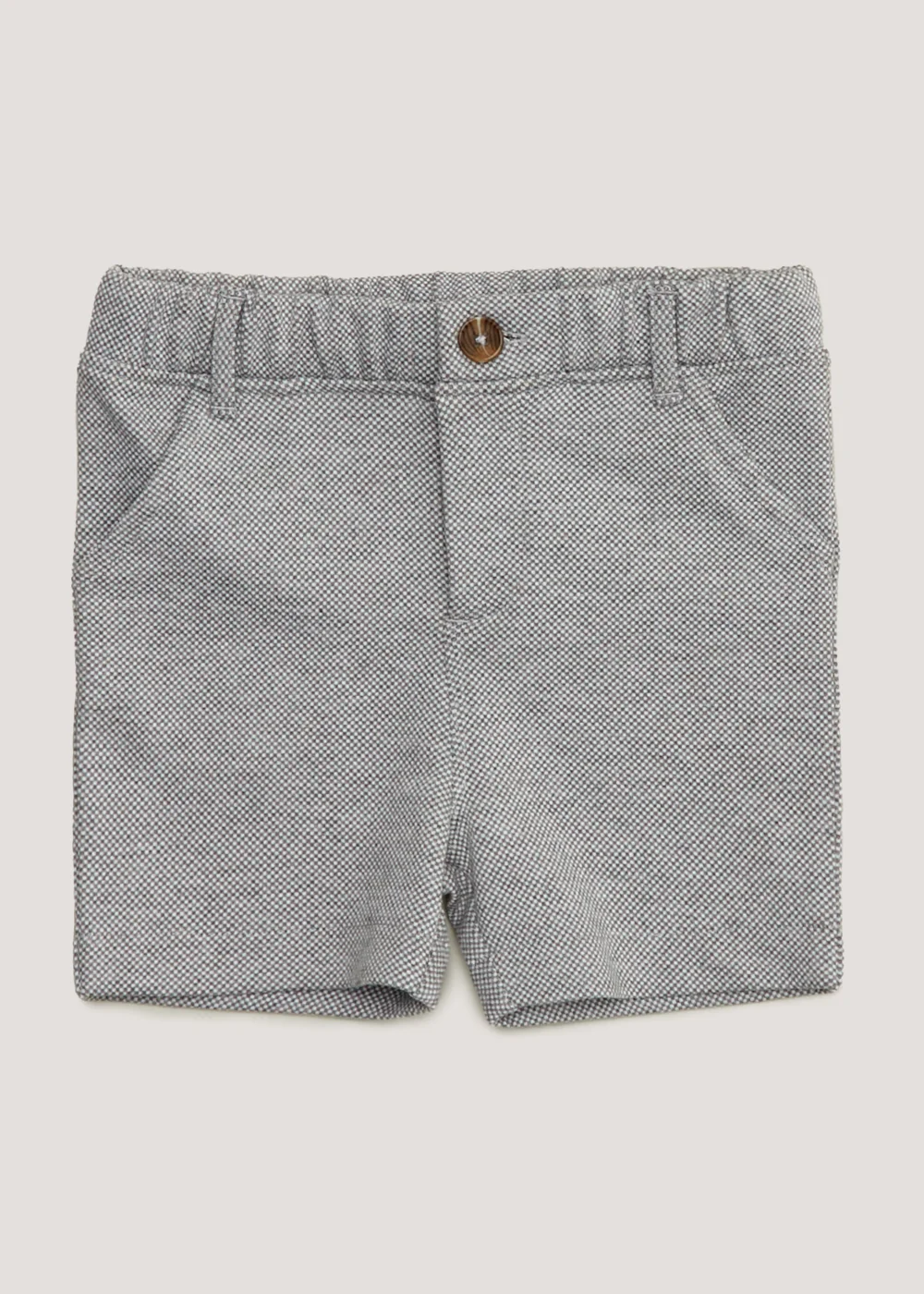 Boys Mini Me Grey Smart Jersey Shorts (9mths-4yrs) - Age 9 - 12 Months Image 1