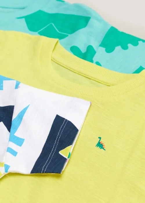 Boys 3 Pack Dinosaur T-Shirts (9mths-6yrs) - Age 9 - 12 Months Image 2