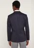 Taylor & Wright Williams Navy Herringbone Jersey Blazer - 38 Chest Regular Image 2