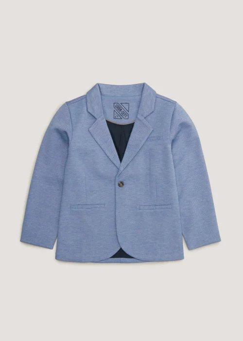 Boys Mini Me Blue Smart Jersey Blazer (4-13yrs) - 4 Yrs Image 1