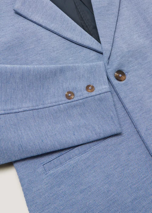 Boys Mini Me Blue Smart Jersey Blazer (4-13yrs) - 4 Yrs Image 2