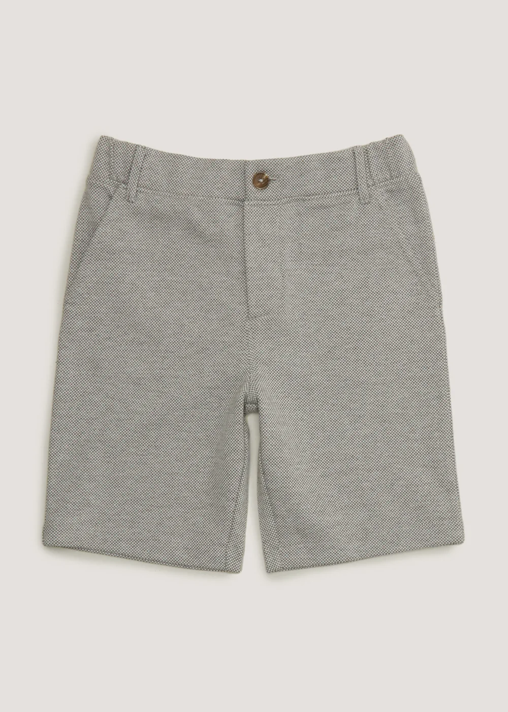 Boys Mini Me Grey Smart Jersey Shorts (4-13yrs) - Age 4 Years Image 1