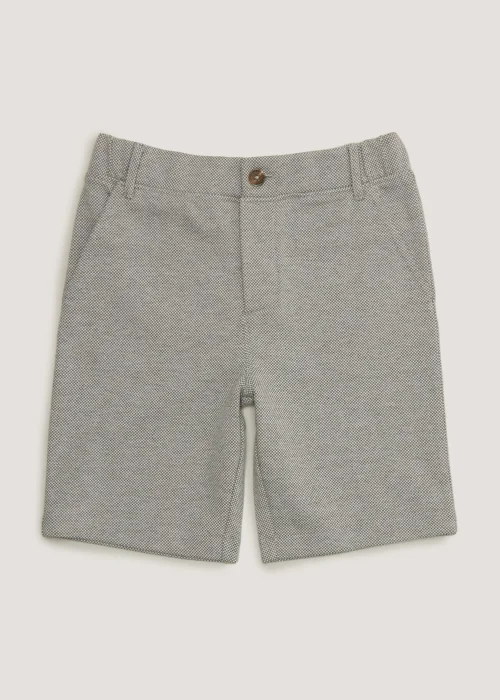 Boys Mini Me Grey Smart Jersey Shorts (4-13yrs) - Age 4 Years Image 1