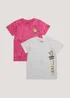 Boys 2 Pack Pink Epic T-Shirts (4-13yrs) - Age 4 Years Image 1