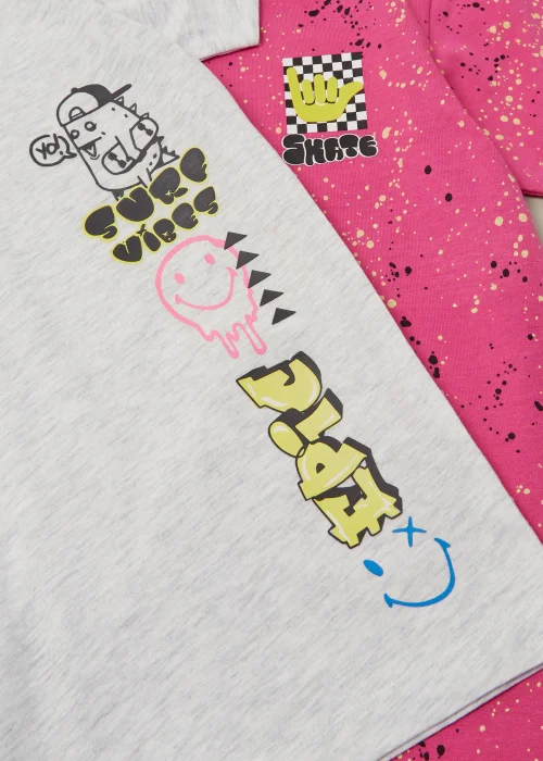 Boys 2 Pack Pink Epic T-Shirts (4-13yrs) - Age 4 Years Image 2