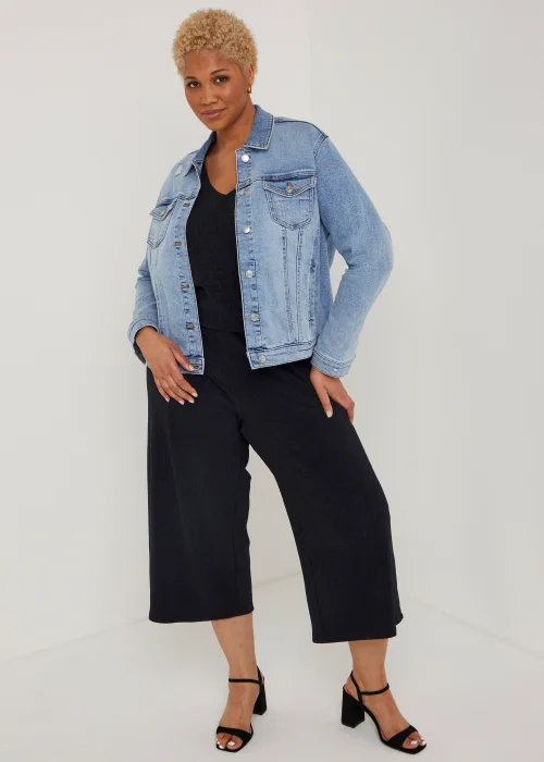 Papaya Curve Black Plisse Cropped Trousers - 18 Image 4