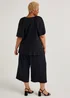 Papaya Curve Black Plisse Cropped Trousers - 18 Image 2