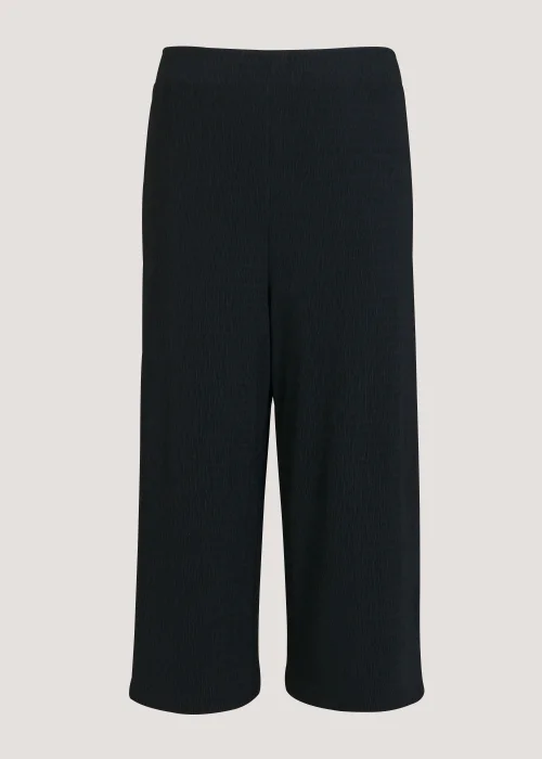 Papaya Curve Black Plisse Cropped Trousers - 18 Image 5