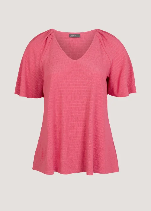 Papaya Curve Pink Plisse Top - Size 18 Image 5
