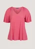 Papaya Curve Pink Plisse Top - Size 18 Image 5
