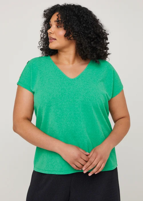 Papaya Curve Green Button T-Shirt - Size 18 Image 1