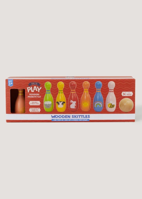 Kids Wooden Skittles Image 1