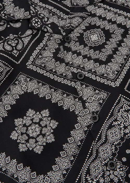 Boys Mini Me Black Bandana Print Shirt & Shorts Co-Ord Set (4-13yrs) - Age 4 Years Image 2