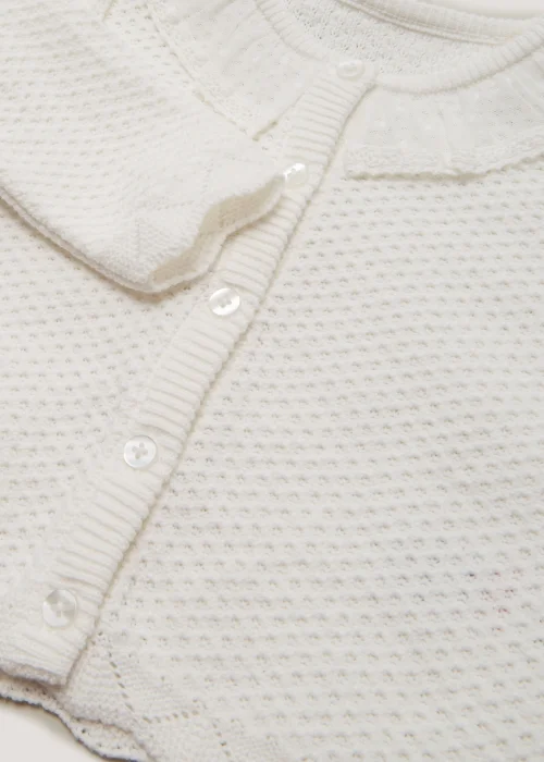 Baby Cream Lace Collar Cardigan (Newborn-23mths) - Newborn Image 2