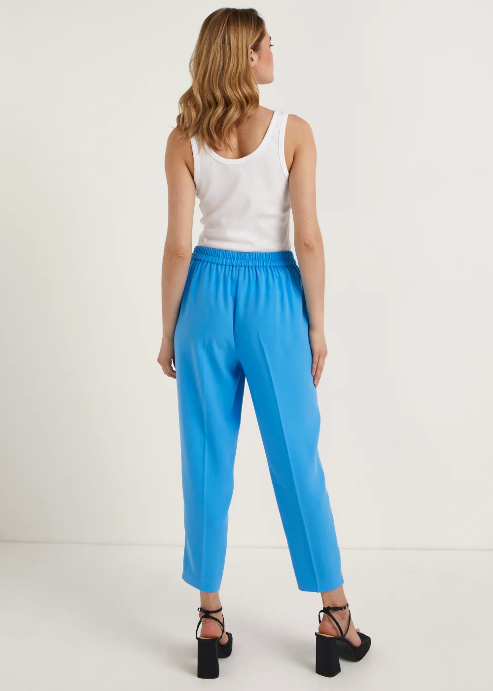 Be Beau Blue Crepe Trousers - 8 Image 2
