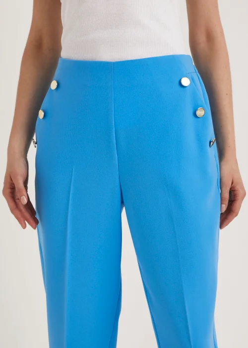 Be Beau Blue Crepe Trousers - 8 Image 3