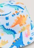 Boys Blue Dinosaur Swimming Bucket Hat (6mths-6yrs) - Age 6 - 12 Months Image 2