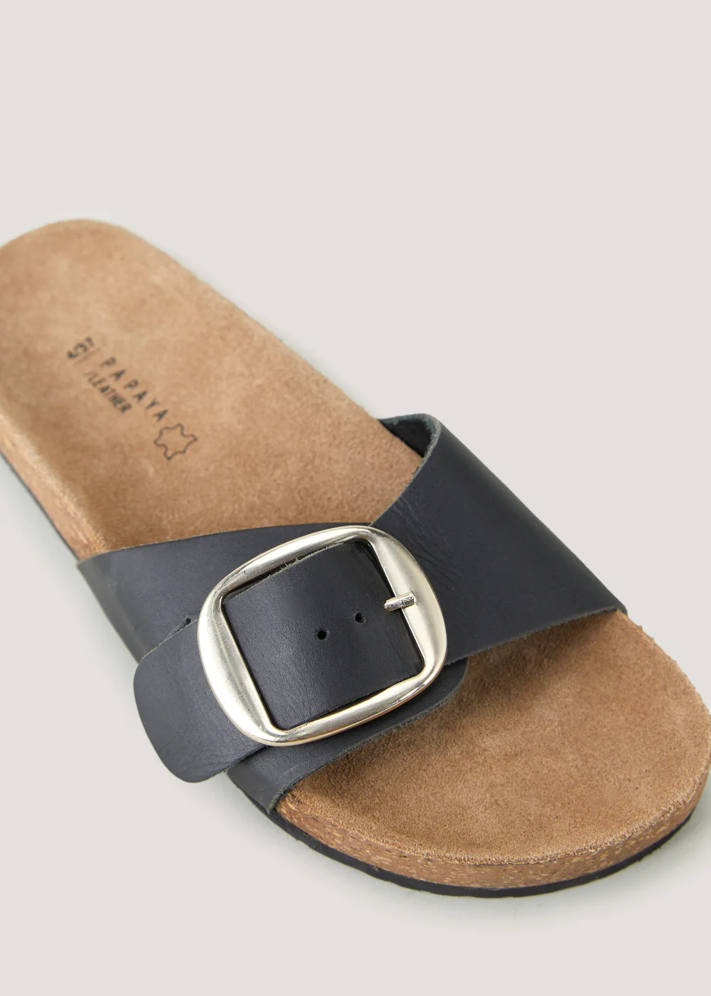 Black Single Stap Footbed Sandals - Size 3 Image 2
