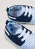 Blue Soft Sole Baby Boat Shoes (Newborn-18mths) - Age 0 - 3 Months Image 2