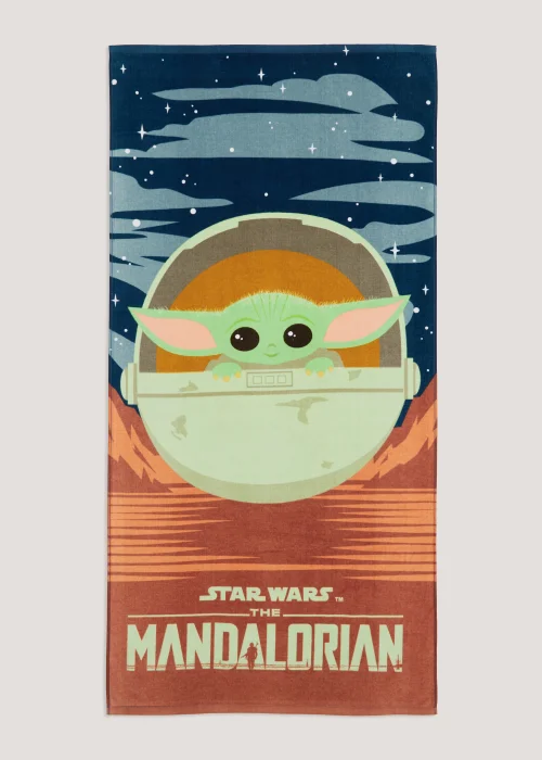 Kids Star Wars Mandalorian Beach Towel (140cm x 70cm) Image 1