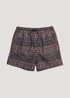 Brown Tribal Print Swim Shorts - S Image 4