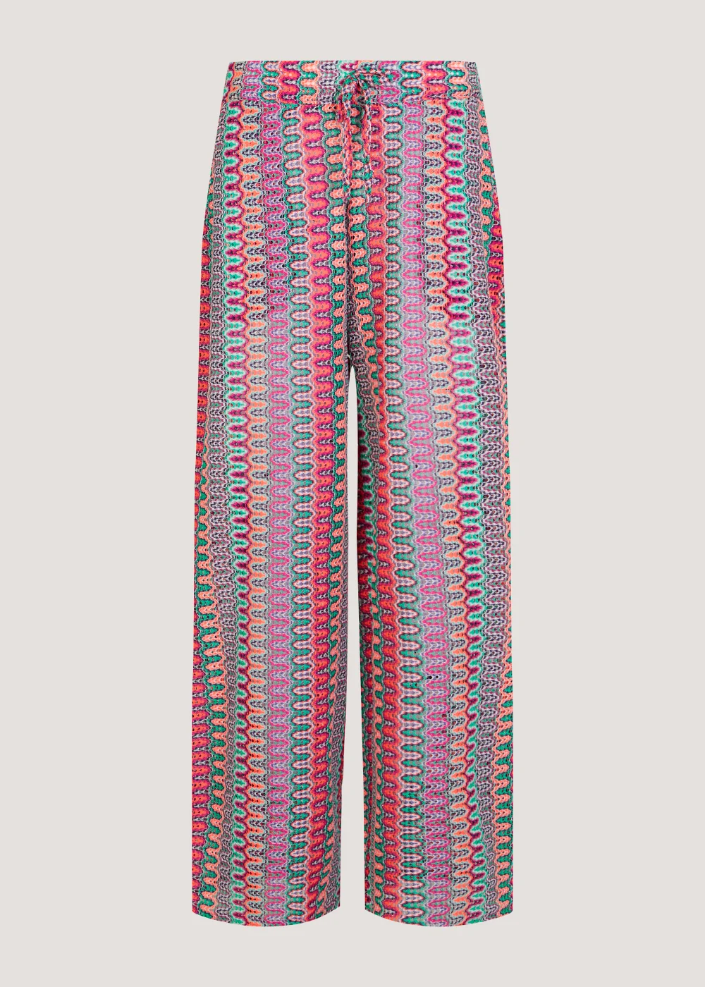 Be Beau Multicoloured Knitted Wide Leg Trousers - Extra small Image 5