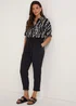 Black Print Short Sleeve Co-Ord Shirt - 8 Image 4
