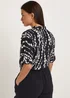 Black Print Short Sleeve Co-Ord Shirt - 8 Image 2
