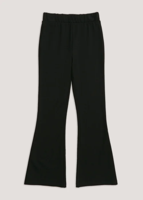 Girls Black Stretch Flared School Trousers (8-16yrs) - 8 Yrs Image 1