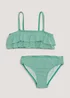 Girls Mini Me Green Stripe Bikini Set (4-13yrs) - Age 4 - 5 Years Image 1
