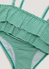 Girls Mini Me Green Stripe Bikini Set (4-13yrs) - Age 4 - 5 Years Image 2
