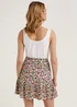 Multicoloured Floral Crinkle Jersey Mini Skirt - Size 8 Image 2
