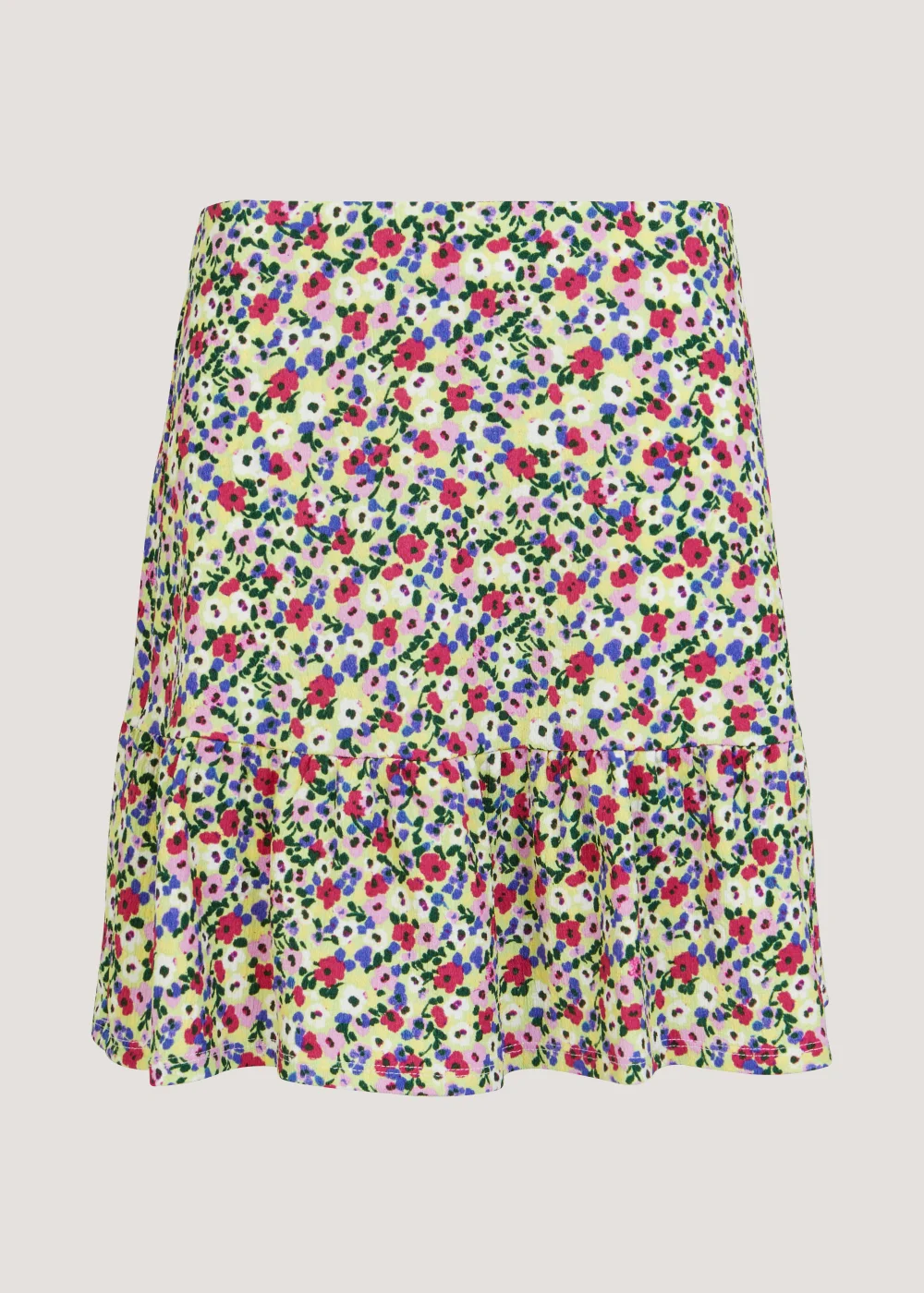 Multicoloured Floral Crinkle Jersey Mini Skirt - Size 8 Image 4