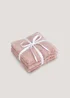 4 Pack Dusky Pink 100% Egyptian Cotton Face Cloths Image 1
