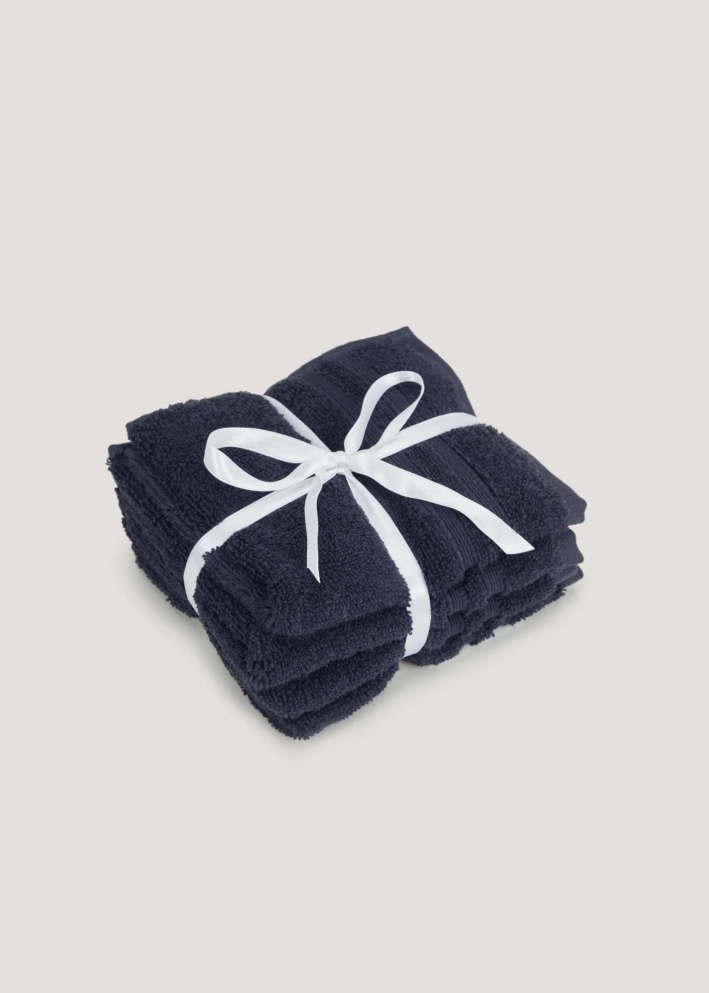 4 Pack Navy 100% Egyptian Cotton Face Cloths Image 1