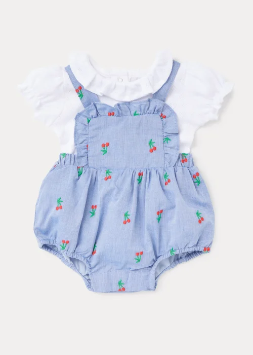 Baby Chambray Romper & T-Shirt Set (Newborn-18mths) - 0-3 months Image 1