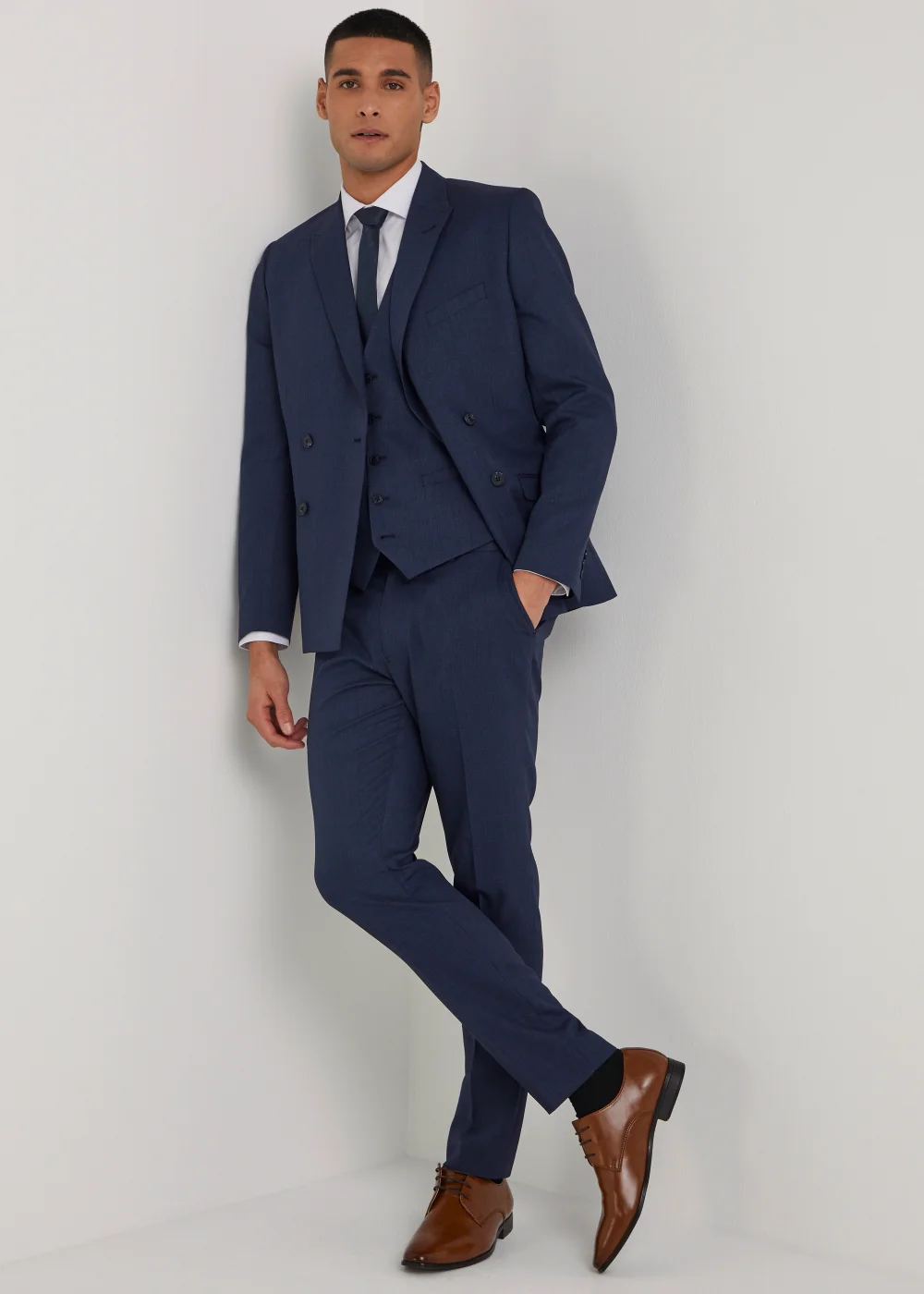 Taylor & Wright Cooper Navy Skinny Fit Suit Jacket - 36 Chest Regular Image 4