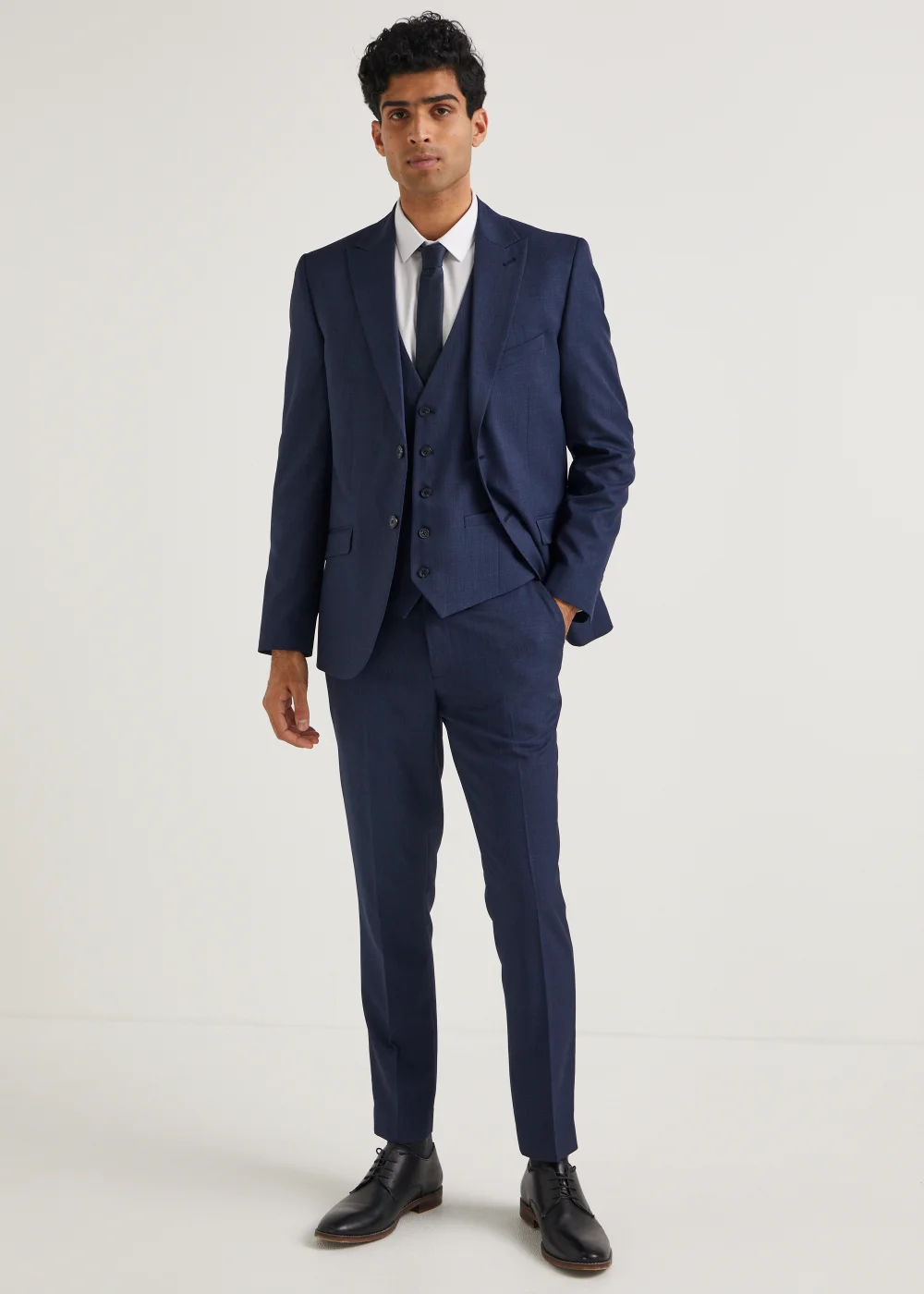 Taylor & Wright Cooper Navy Slim Fit Suit Trousers - 32 Waist 29 Leg Image 4