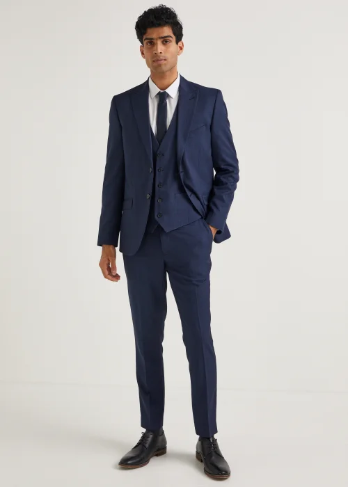 Taylor & Wright Cooper Navy Slim Fit Suit Trousers - 32 Waist 29 Leg Image 4