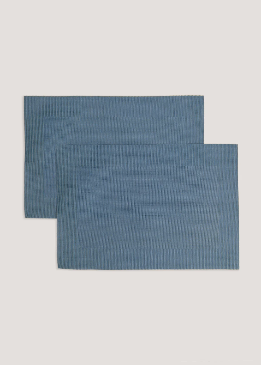 2 Pack Denim Blue PVC Placemats (45cm x 30cm) Image 1