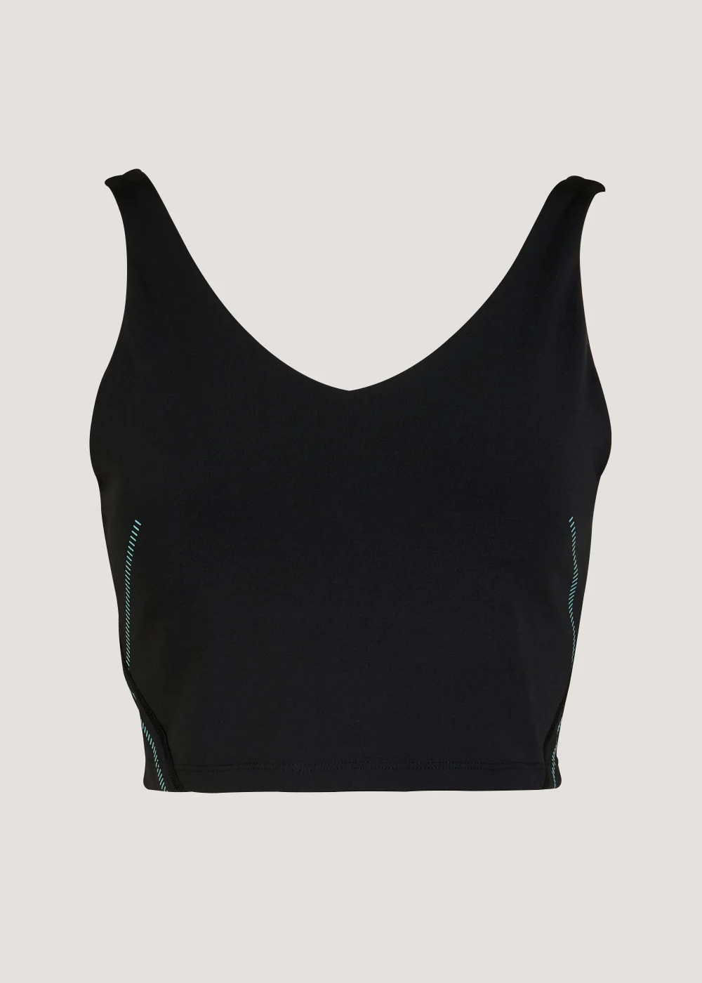Souluxe Black Dash Longline Sports Crop Top - Small Image 5