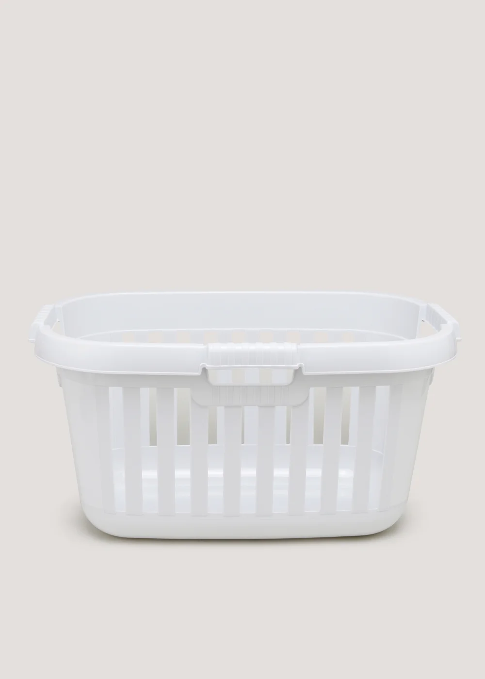 Grey Plastic Laundry Basket Image 1