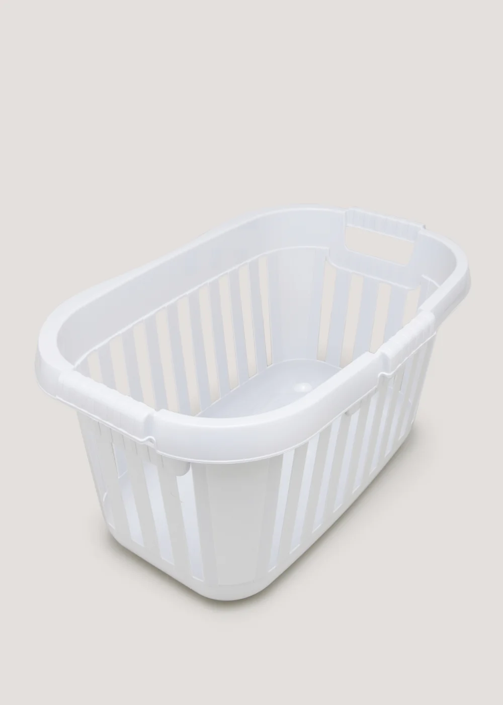 Grey Plastic Laundry Basket Image 2