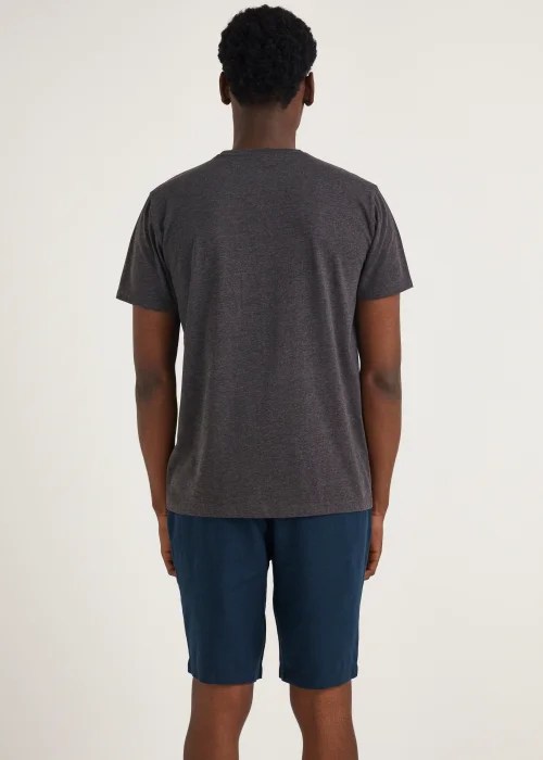 Navy Linen Blend Shorts - S Image 2