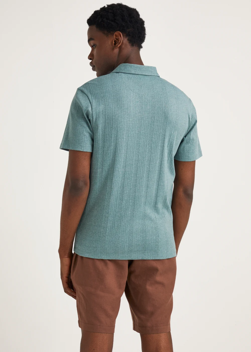 Rust Linen Blend Shorts - S Image 2