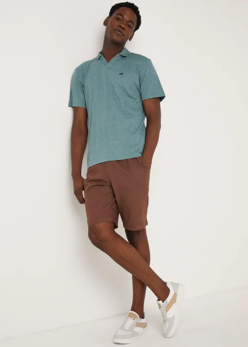 Rust Linen Blend Shorts - S Image 4